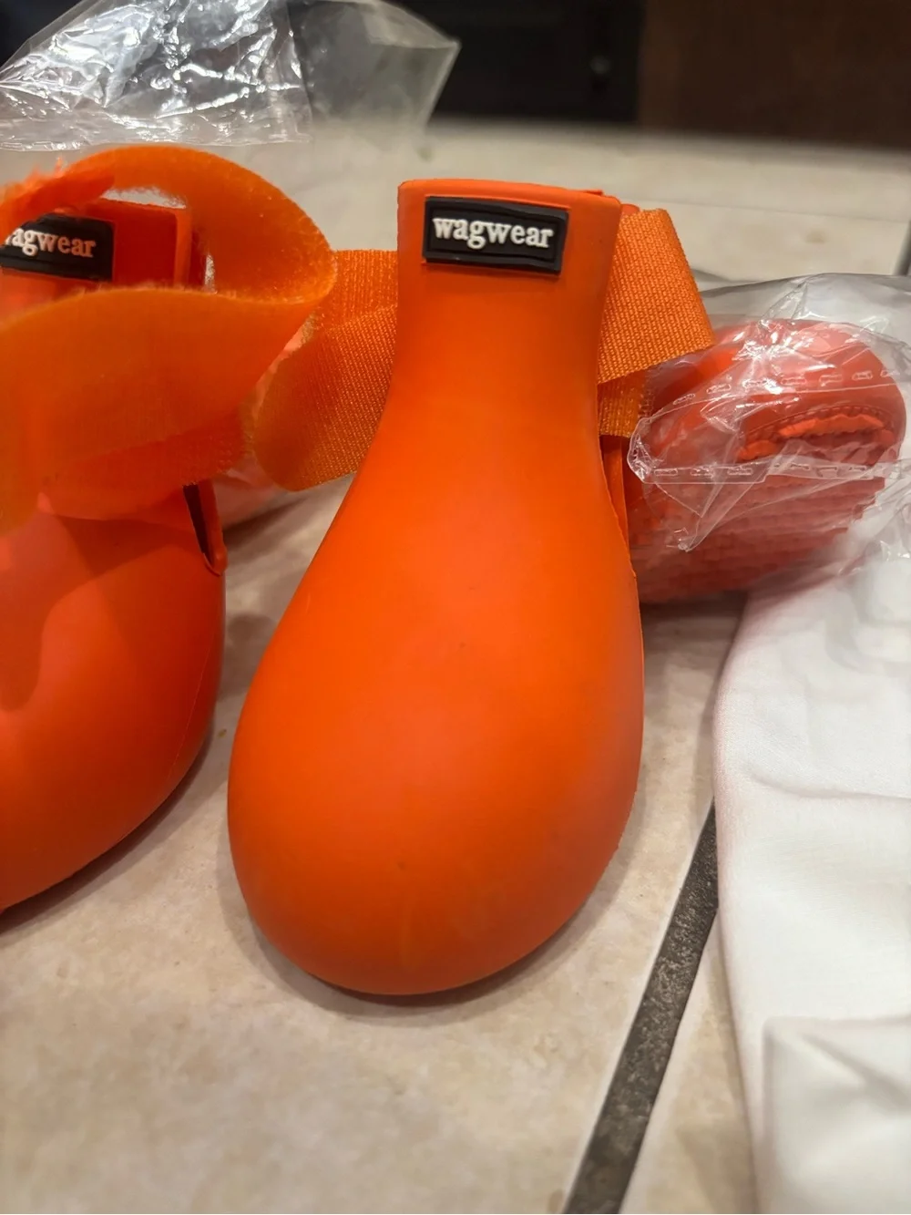 Wagwear Orange Waterproof Dog Boots - Small